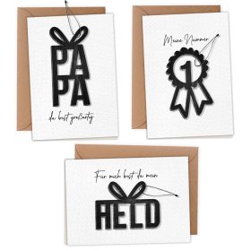 Karte Zum 1. Vatertag Mit Fotoeinsatz – Personalisierbare Grußkarte Für Neuen Papa, Inkl. Umschlag